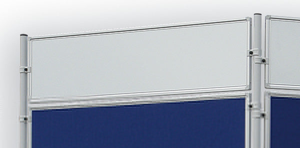 Franken Whiteboard – 120 × 30 cm, lackierter Stahl, Aluminiumrahmen, silber, beidseitig