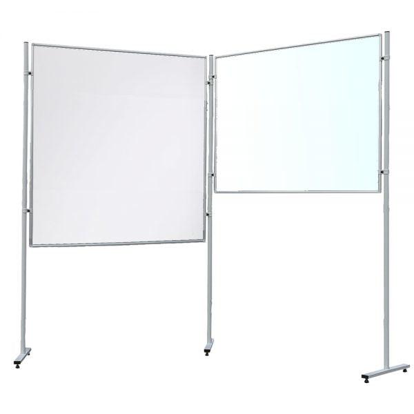 Franken Whiteboard – 120 × 60 cm, lackierter Stahl, Aluminiumrahmen, beidseitig, inkl. Befestigungsadapter
