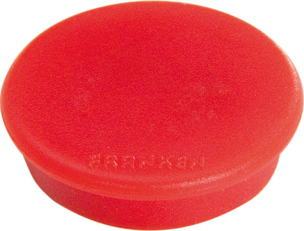 Franken HM38 01 Rundmagnet – Ø 38 mm, rot, Haftkraft 1,5 kg, 10 Stk.