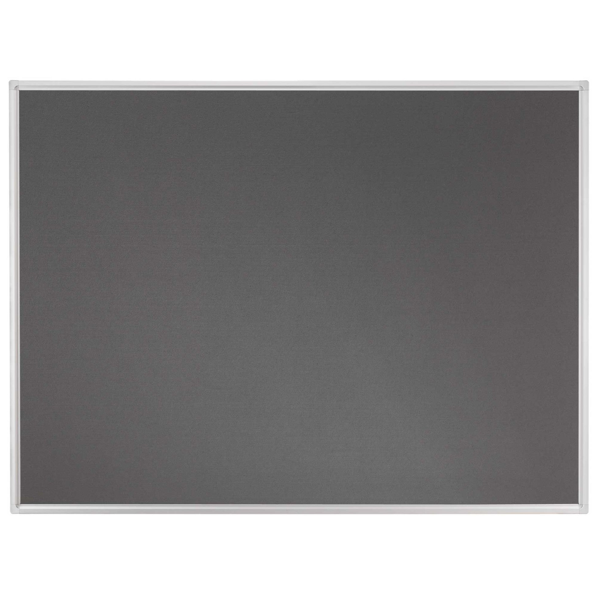 Franken Pinnwand – Filz, Alurahmen – 120 × 150 cm, Grau, für Stellwandsystem ECO