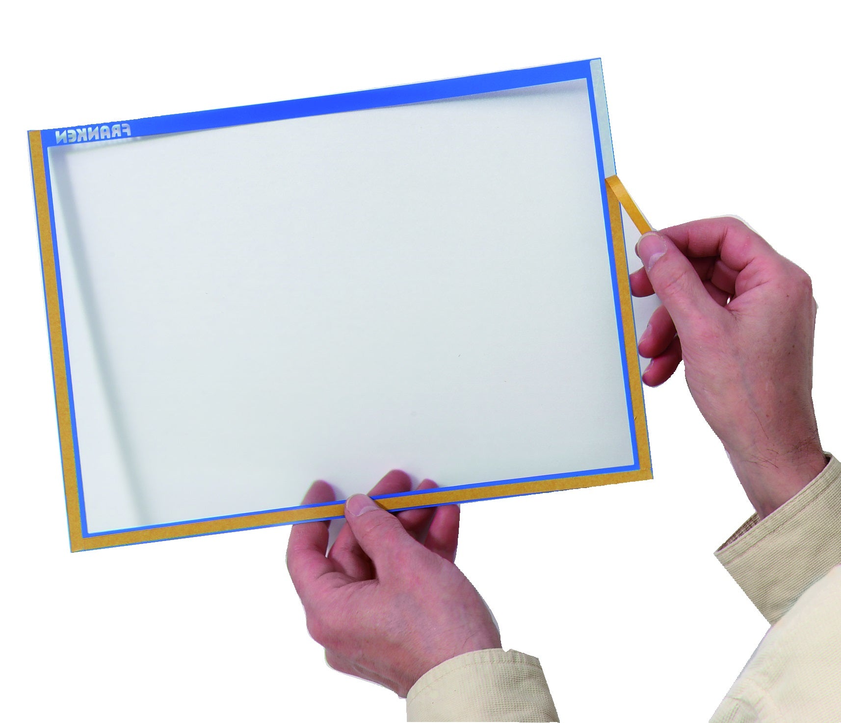 Franken Dokumentenhalter Frame It – für A3 – selbstklebend – blau – 1 Stk.