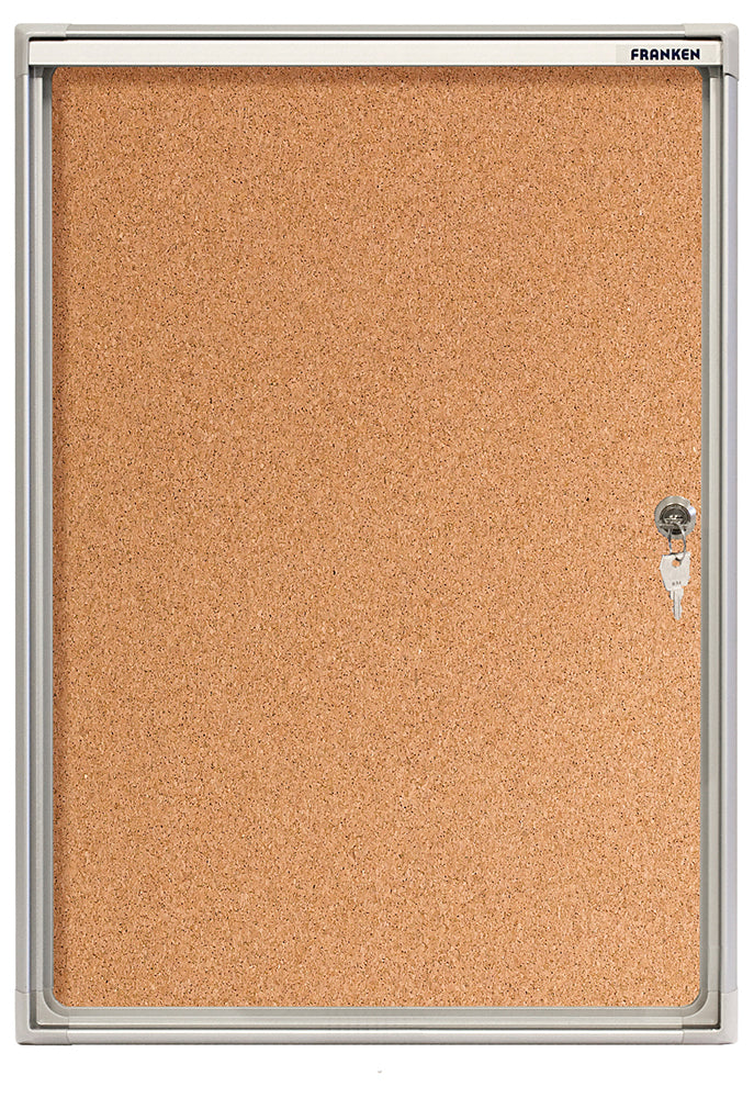 Franken X-tra Line Schaukasten – Klapptür – Kork-Rückwand – 1 × DIN A4 – 280 × 370 × 30 mm – abschliessbar