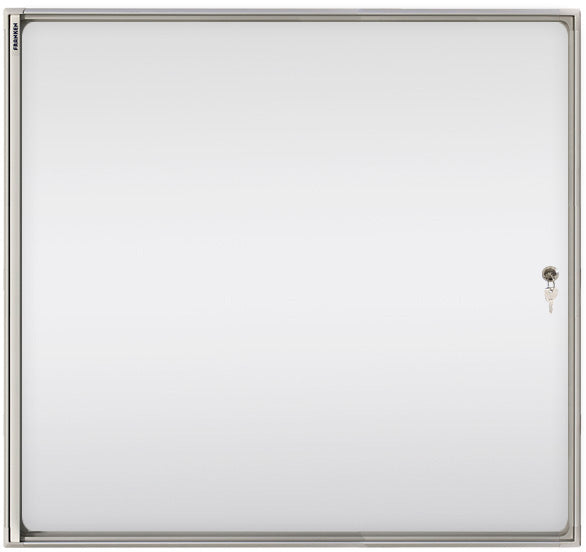 Franken Schaukasten FSA8, 8 × A4 – Aluminium, Acrylglas, abschliessbar, magnethaftend, 68 × 96 × 3 cm