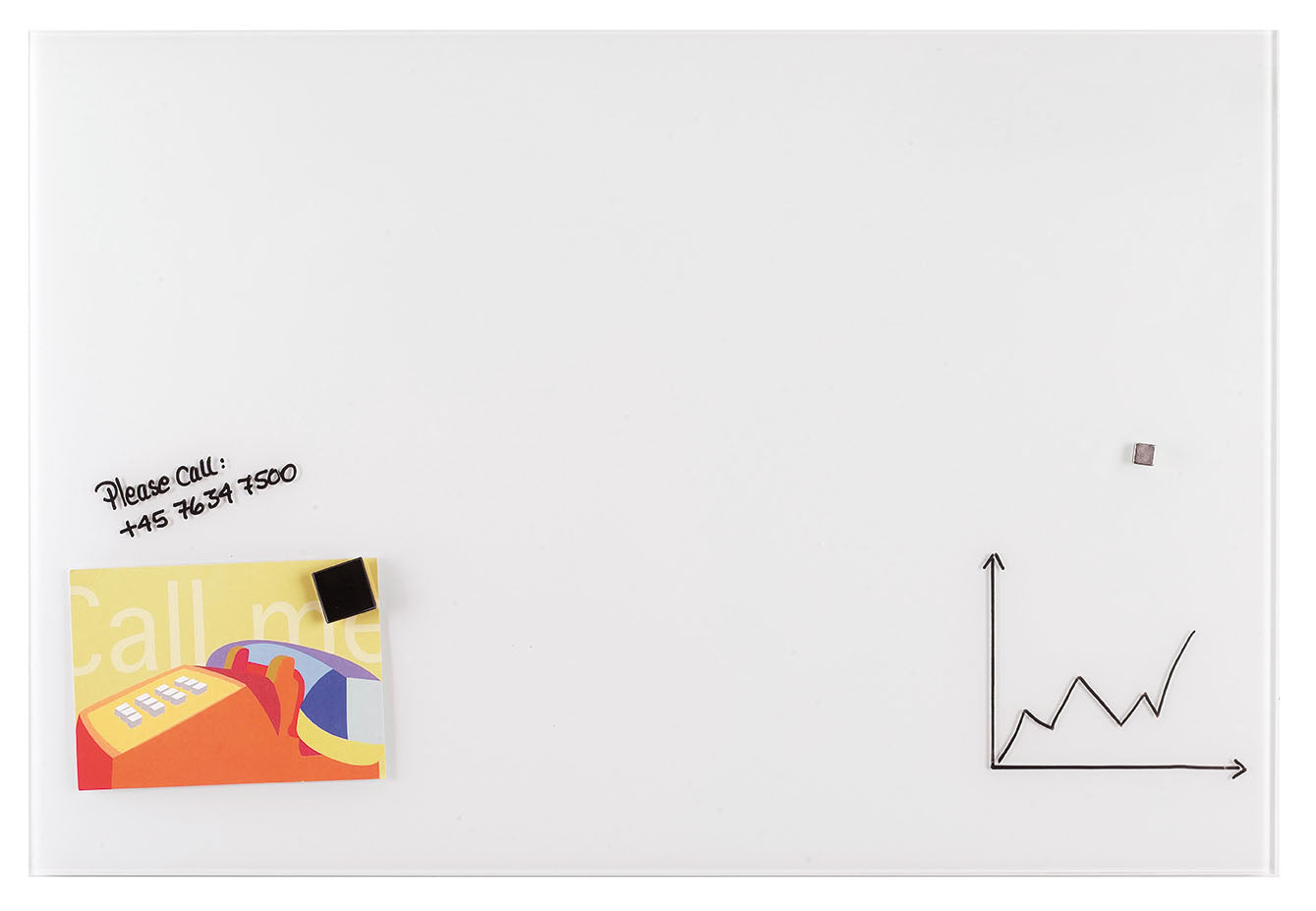 Franken Whiteboard – 120 × 180 cm, Glas, magnetisch, Wandmontage, inkl. Montagematerial, 2 Neodymmagnete