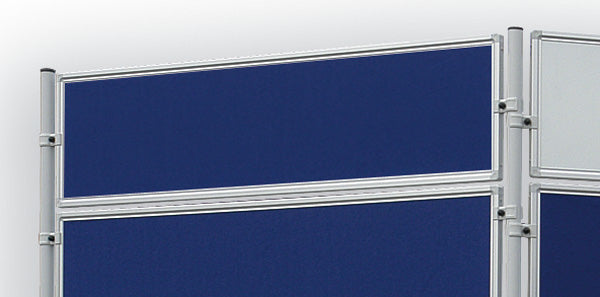 Franken Textiltafel für Stellwandsystem ECO – 1'200 × 900 mm, Aluminiumrahmen, Filz, Blau