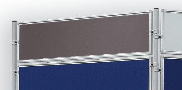 Franken Pinnwand – Filz, Alurahmen – 120 × 30 cm, Grau, für Stellwandsystem ECO