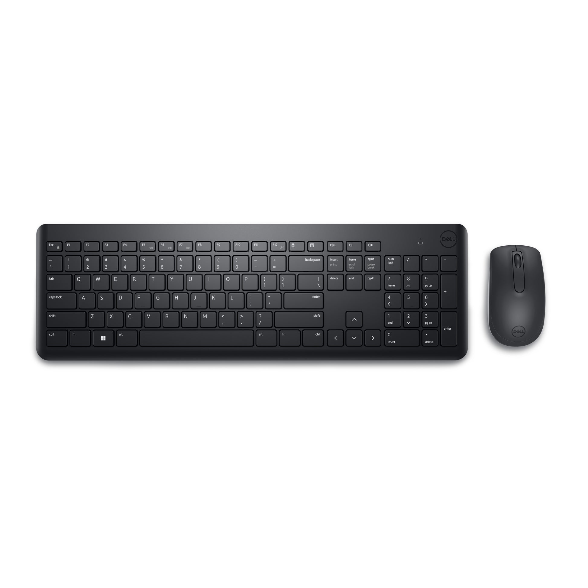 DELL KM3322W – Tastatur-Maus-Set – 2,4 GHz – QWERTY (US-INT) – Schwarz