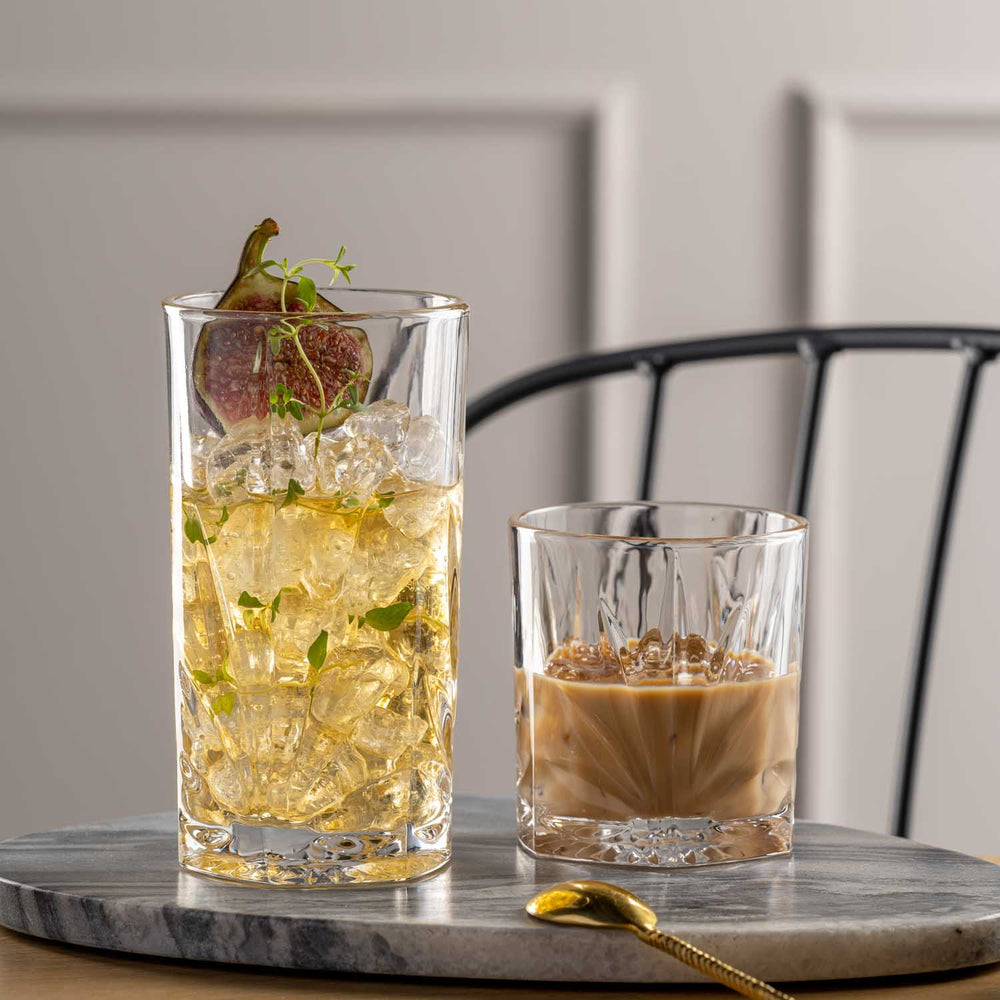 LEONARDO Whiskyglas Capri – 4er Set, 220 ml, Ø 7,6 cm, Kalk-Natron-Glas, Transparent, spülmaschinenfest