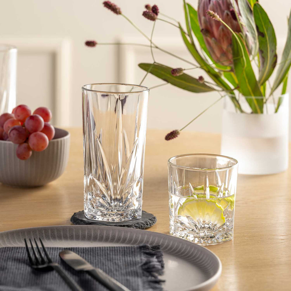 LEONARDO Whiskyglas Capri DOF – 4er Set, 330 ml, Ø 8,5 cm, H 9,5 cm, Glas, Transparent, spülmaschinenfest
