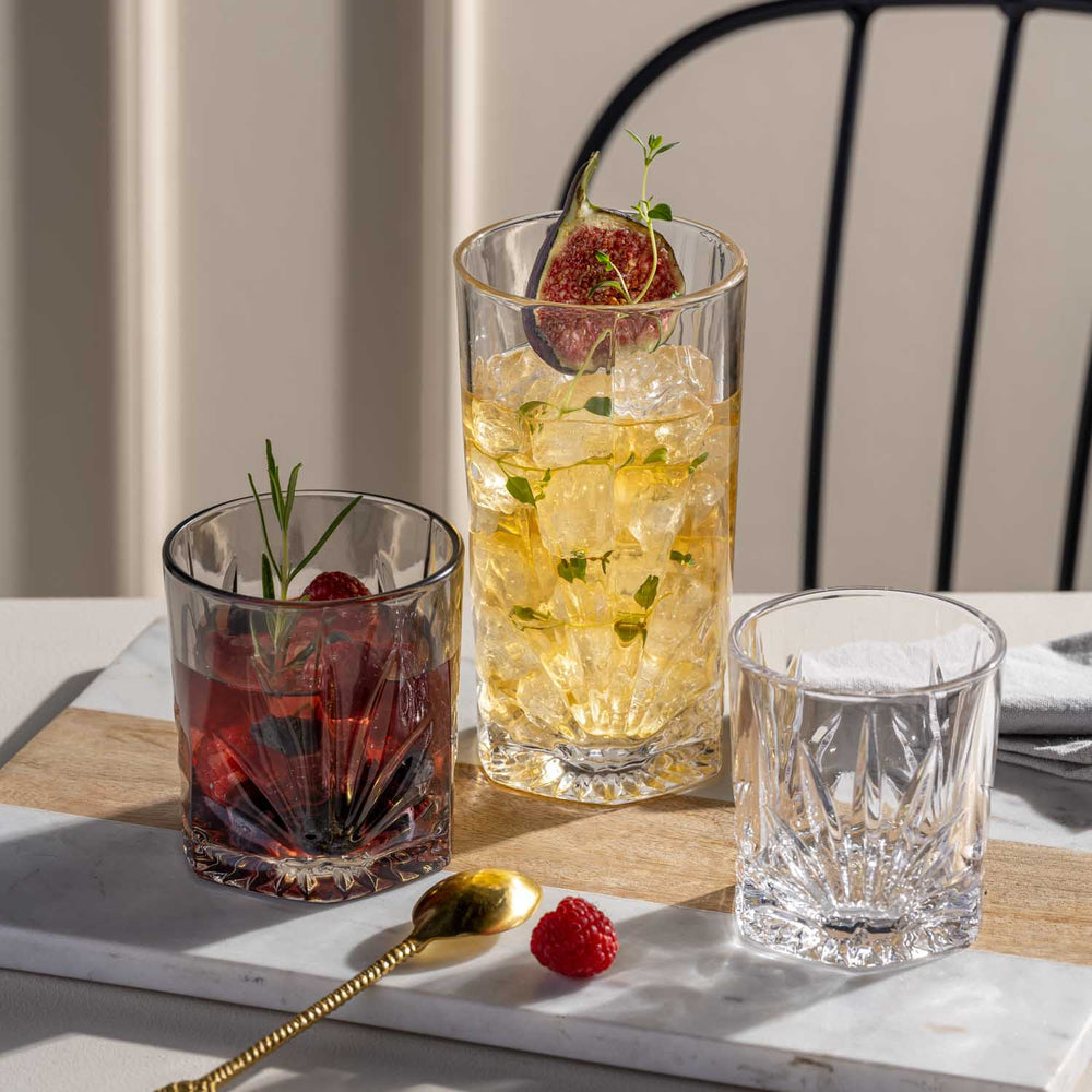 LEONARDO Whiskyglas Capri – 4er Set, 220 ml, Ø 7,6 cm, Kalk-Natron-Glas, Transparent, spülmaschinenfest