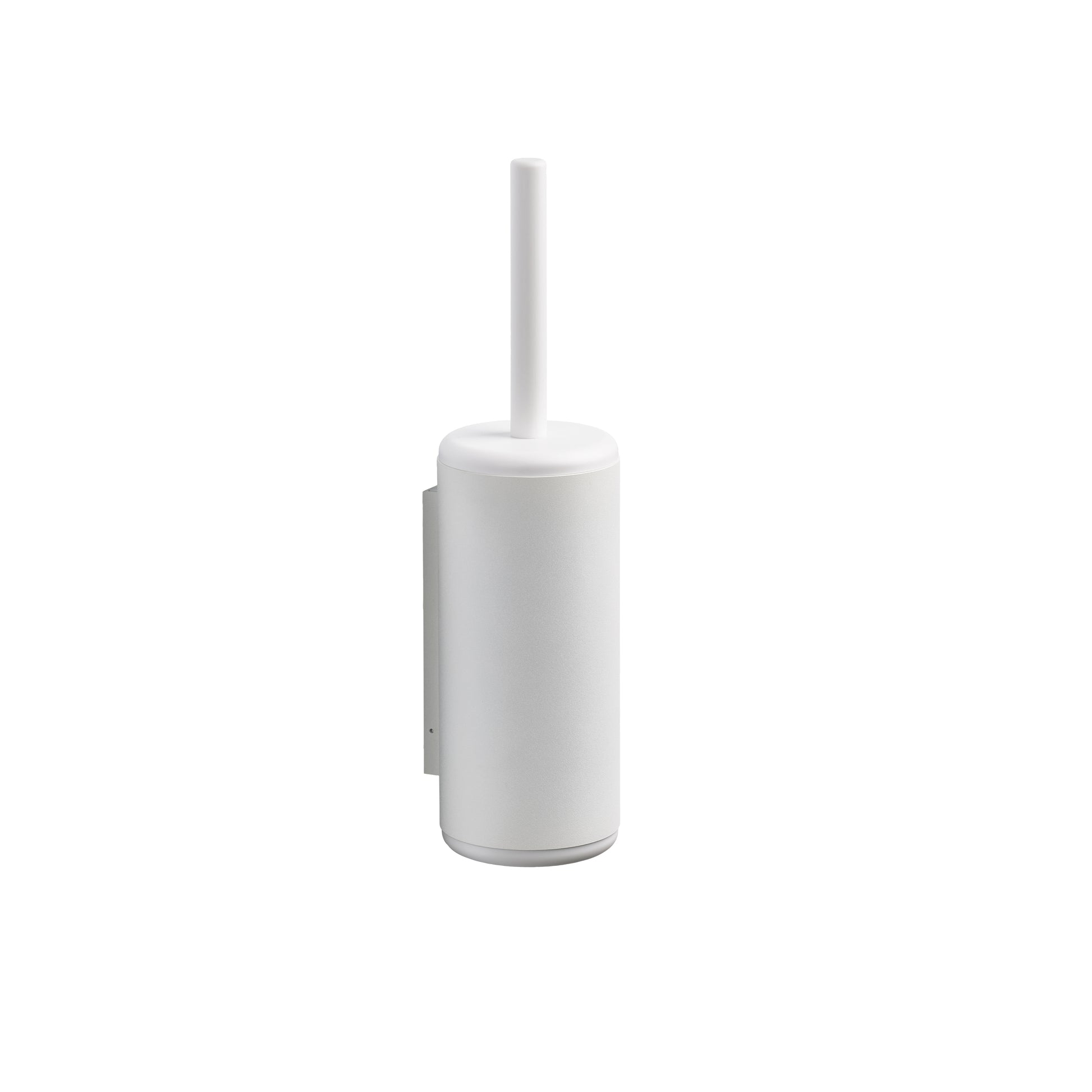Zone Denmark Rim – WC-Bürstenset – Edelstahl, Weiss, Wandmontiert, H 38,2 cm, Ø 10 cm