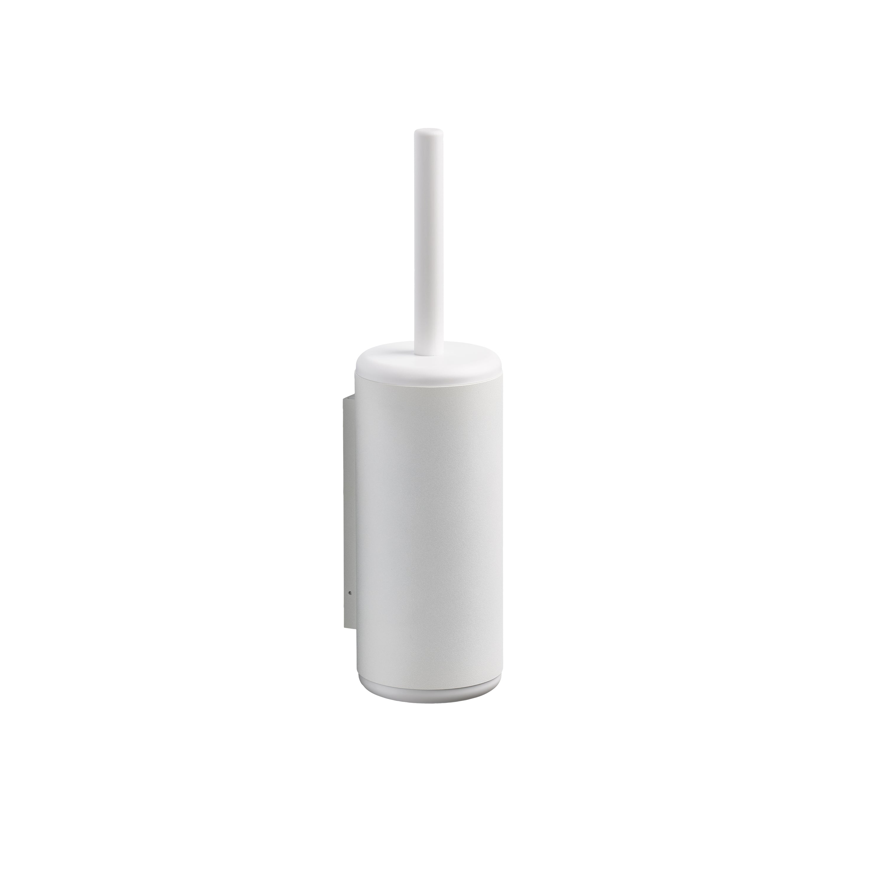Zone Denmark Rim – WC-Bürstenset – Edelstahl, Weiss, Wandmontiert, H 38,2 cm, Ø 10 cm