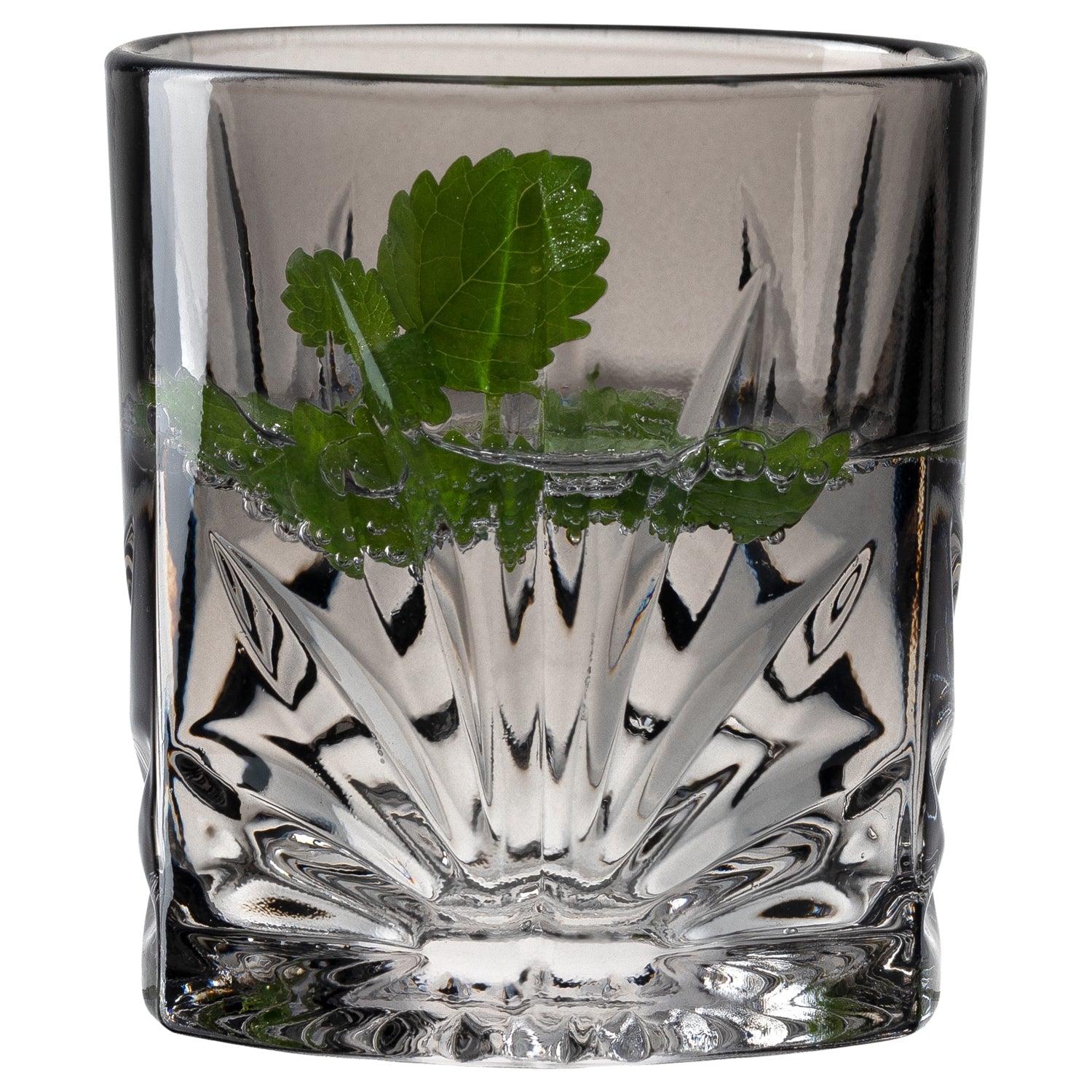 LEONARDO Whiskyglas SOF Capri – 4er Set, 220 ml, Ø 7,9 cm, H 8,5 cm, Glas, Grau, spülmaschinenfest