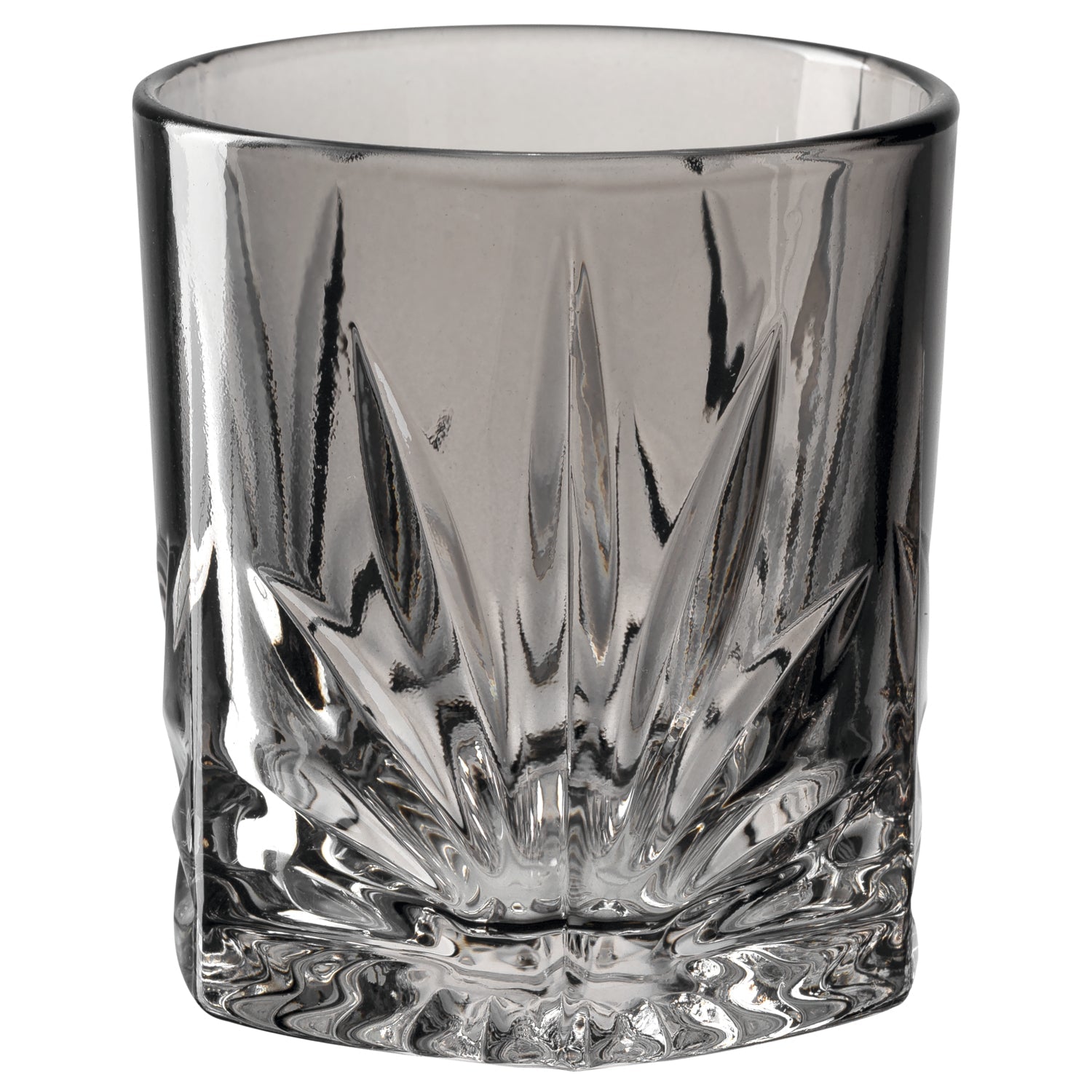LEONARDO Whiskyglas SOF Capri – 4er Set, 220 ml, Ø 7,9 cm, H 8,5 cm, Glas, Grau, spülmaschinenfest
