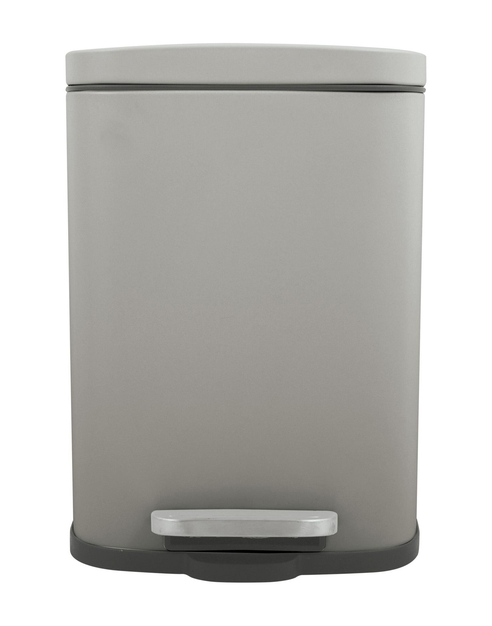 Spirella Treteimer Akira – 12 l – Stahl, rechteckig – taupe