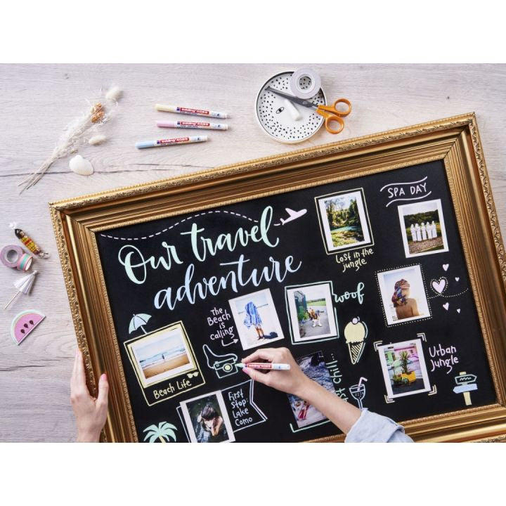 Edding 4085 Kreidemarker – Rund 1–2 mm – Gelb, für Glas und andere glatte Oberflächen