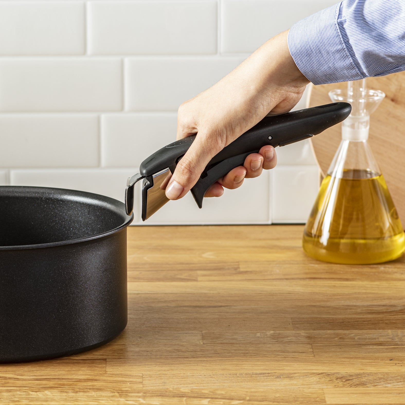 Tefal Kochtopf Ingenio Premium – Bakelit, Schwarz