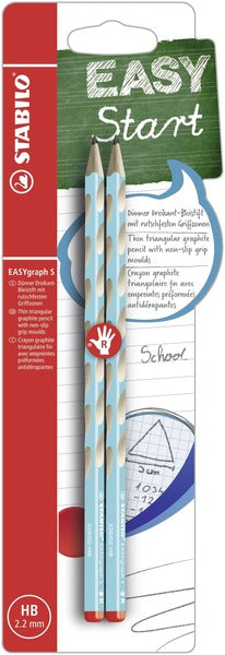 STABILO EASYgraph S Bleistifte HB, dreikantig, mit rutschfester Griffzone – 2er-Set