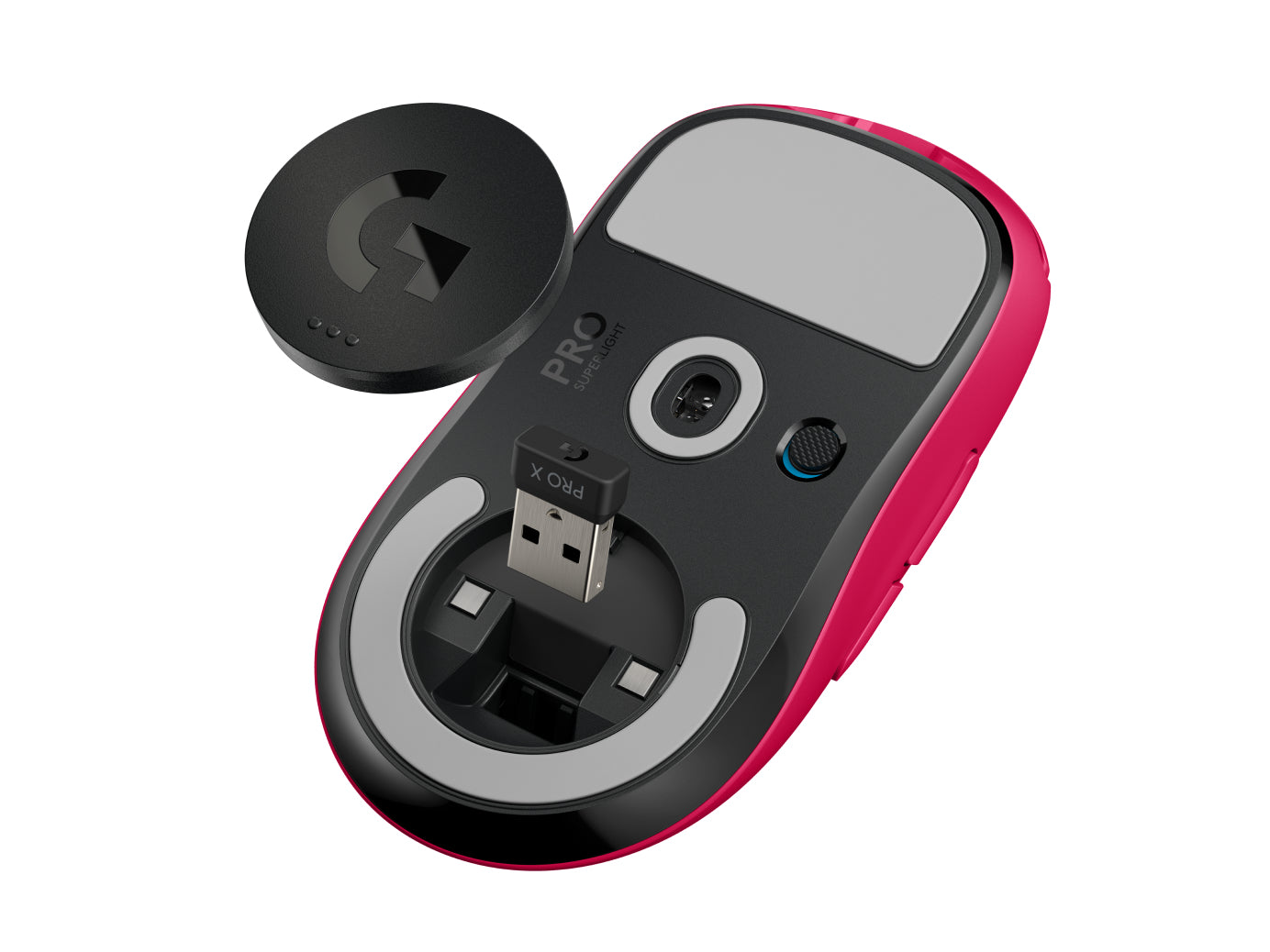 Logitech G PROX SUPERLIGHT – Gaming-Maus – Kabellos (2,4 GHz), 25600 DPI, Rechts, Magenta