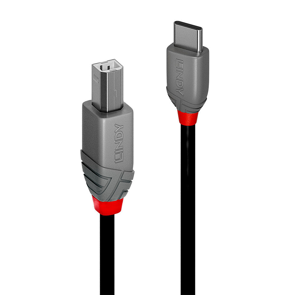 Lindy USB-Kabel, USB-C zu USB-B, 0,5 m, USB 2.0