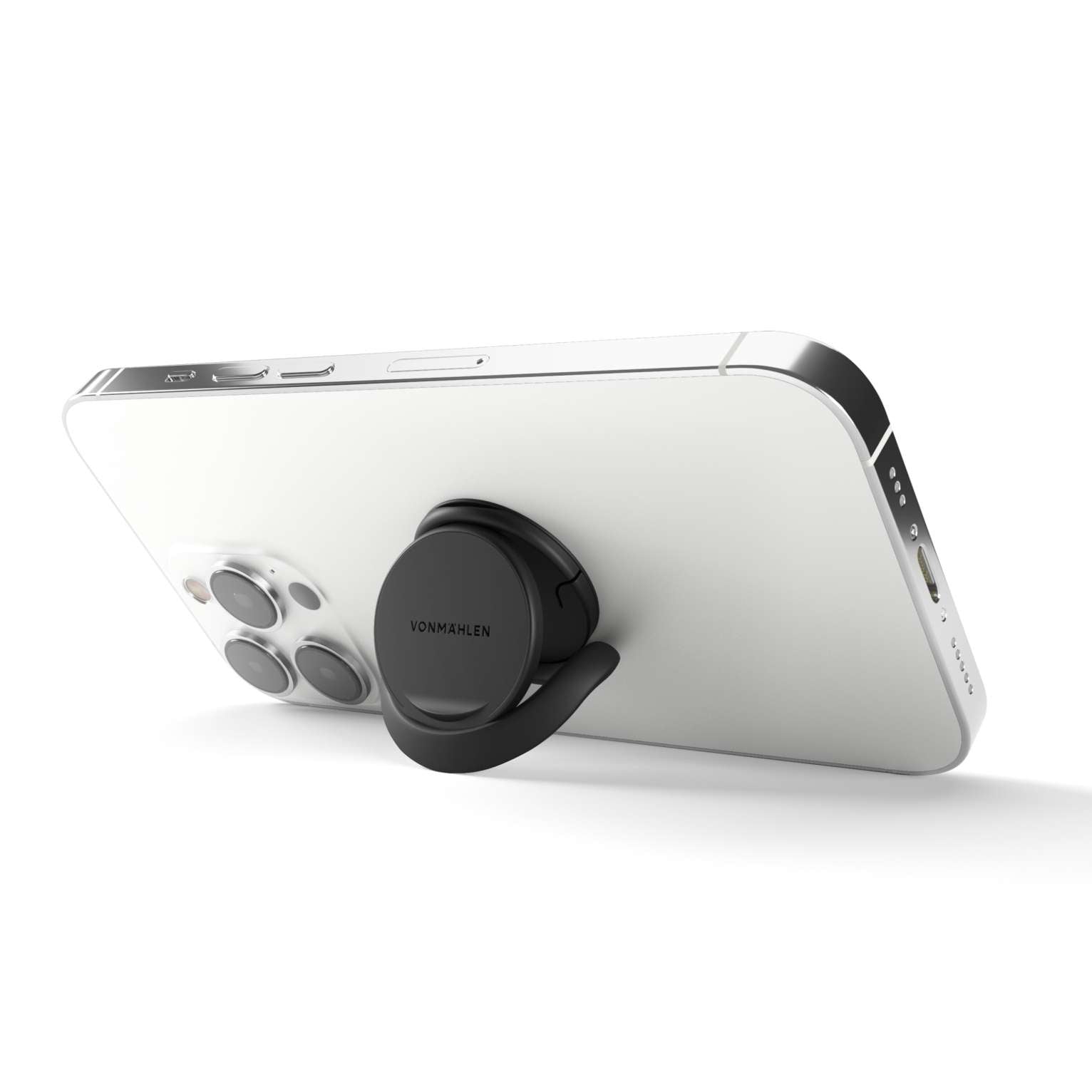 Vonmählen Backflip Pure Black – Smartphone-Griff – magnetisch, mit Klebekissen, für Smartphones