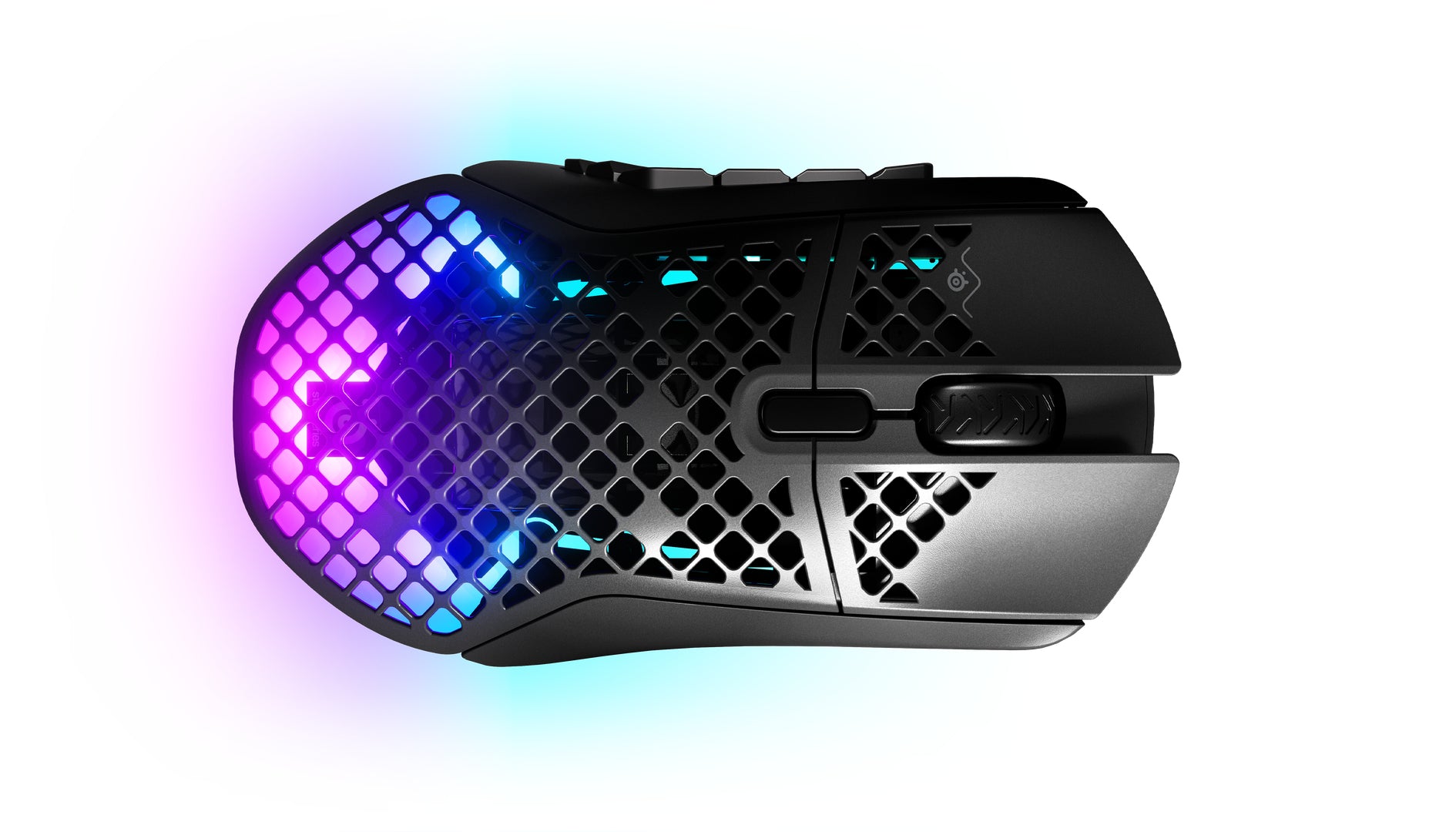 SteelSeries Aerox 9 Gaming-Maus – kabellos, 1000 Hz, 18 Tasten, für Rechtshänder, RGB-Beleuchtung, schwarz