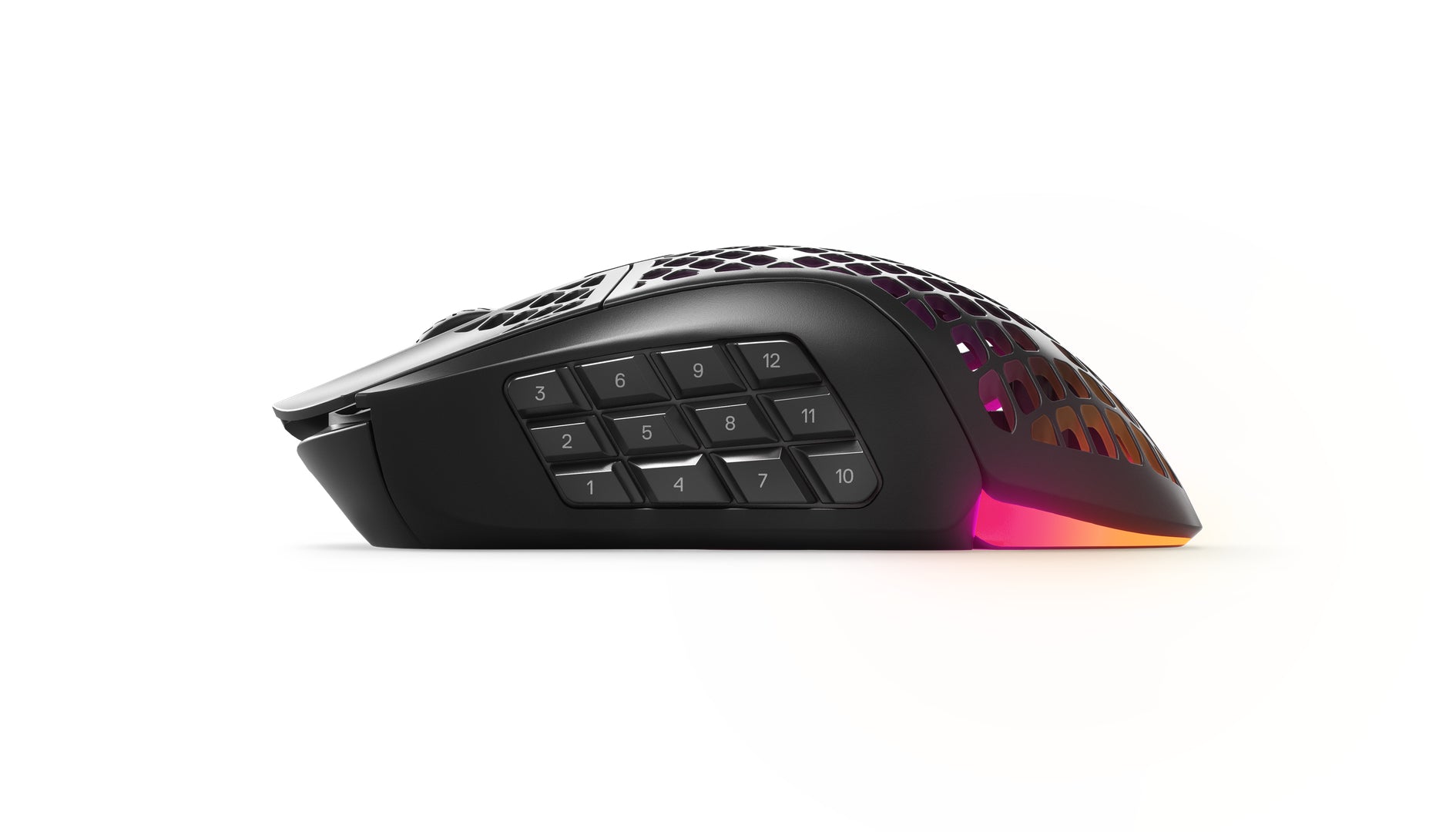 SteelSeries Aerox 9 Gaming-Maus – kabellos, 1000 Hz, 18 Tasten, für Rechtshänder, RGB-Beleuchtung, schwarz