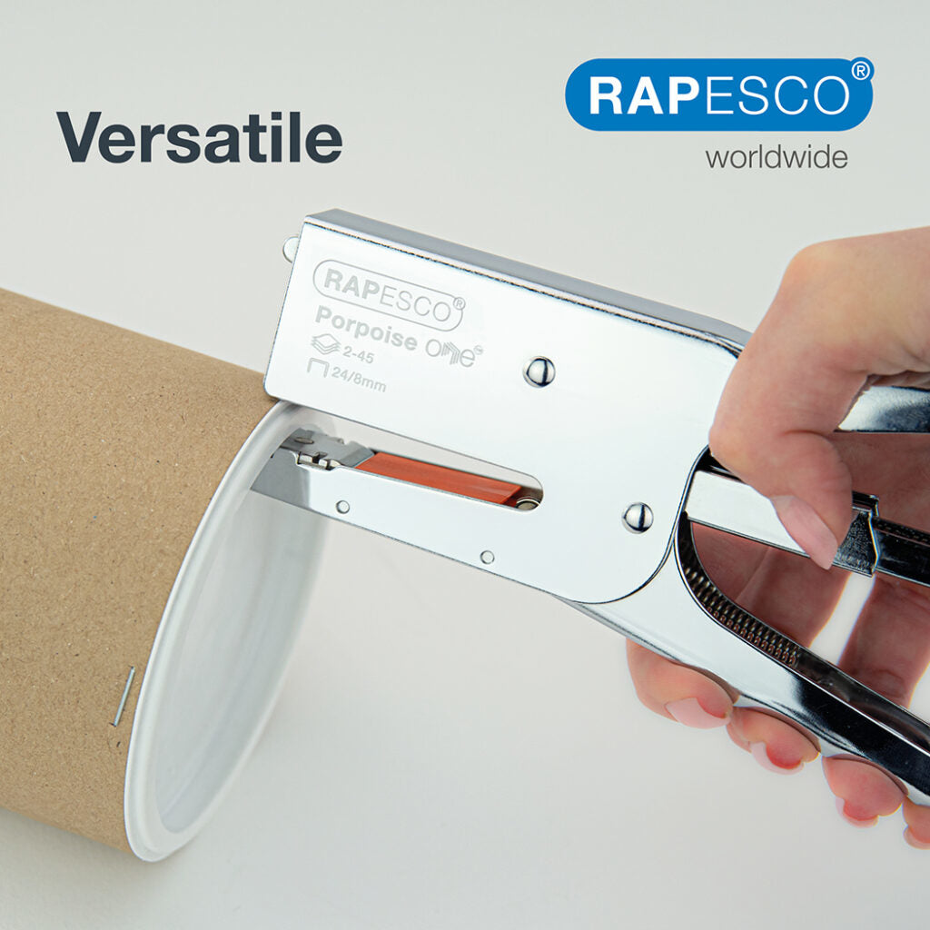 Rapesco Porpoise ONE Heftzange – 45 Blatt, für 24/8, chrom