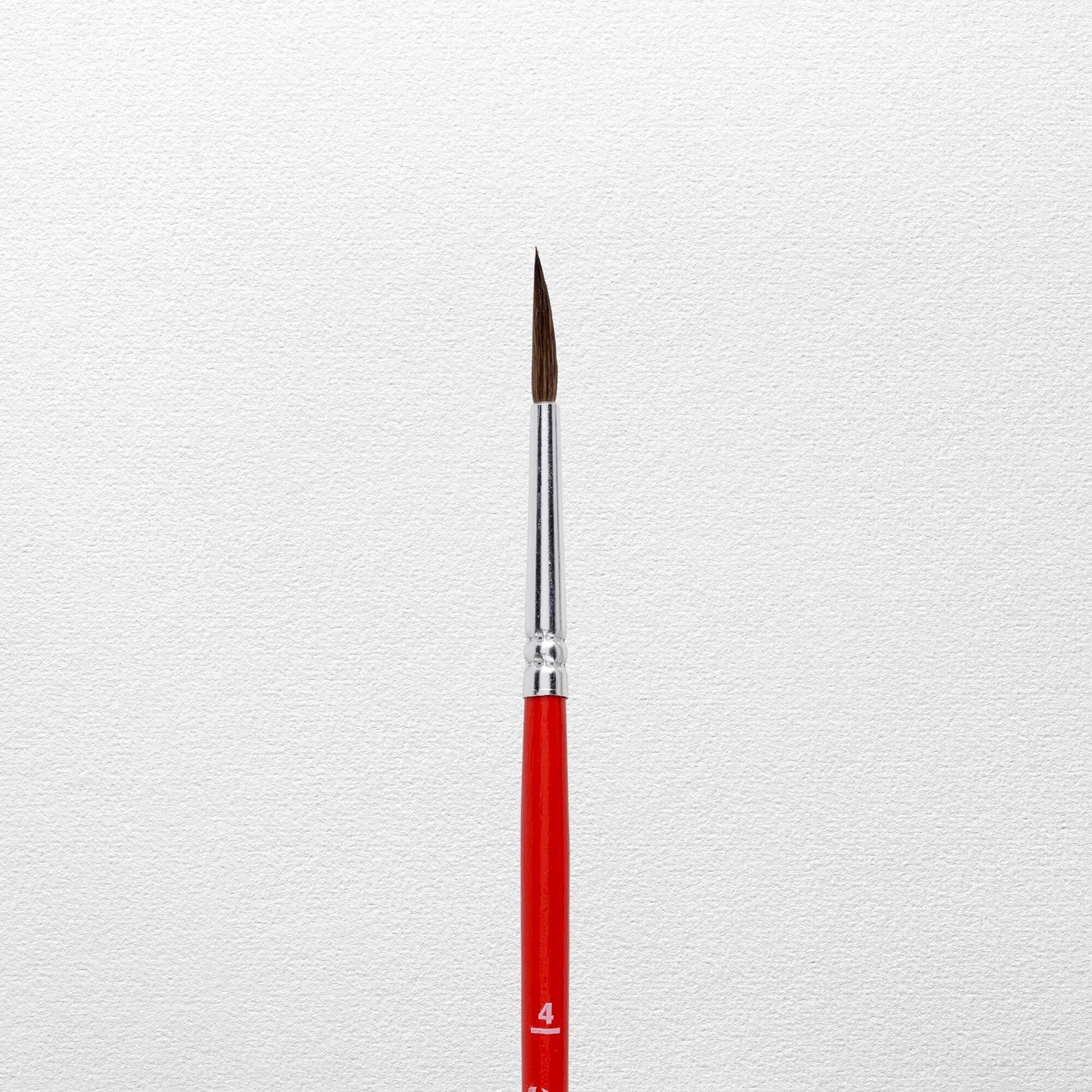 Talens Aquarellpinsel – rund, Holzstiel, Länge 180 mm, Grösse 4, FSC-zertifiziert