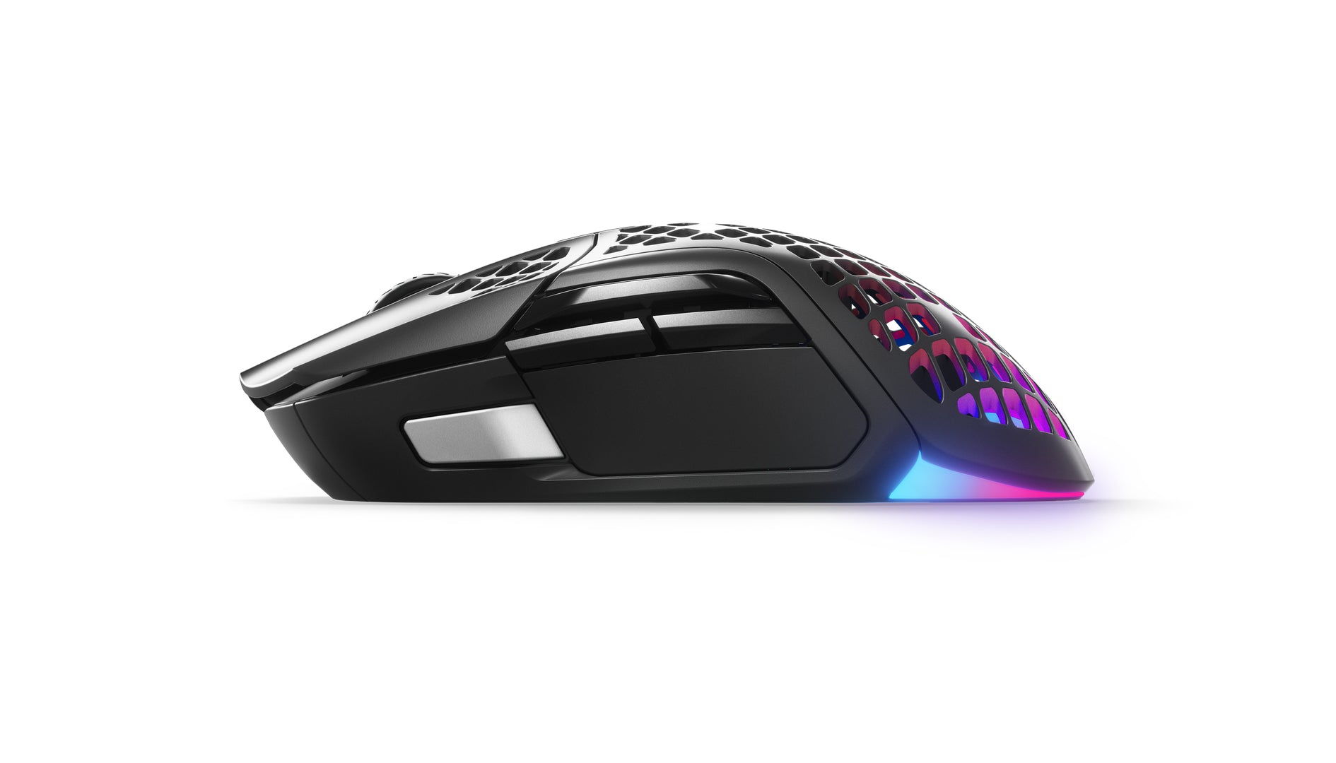 Steelseries Aerox 5 Gaming-Maus – kabellos, 1000 Hz, 9 Tasten, für Rechtshänder, RGB-Beleuchtung, schwarz