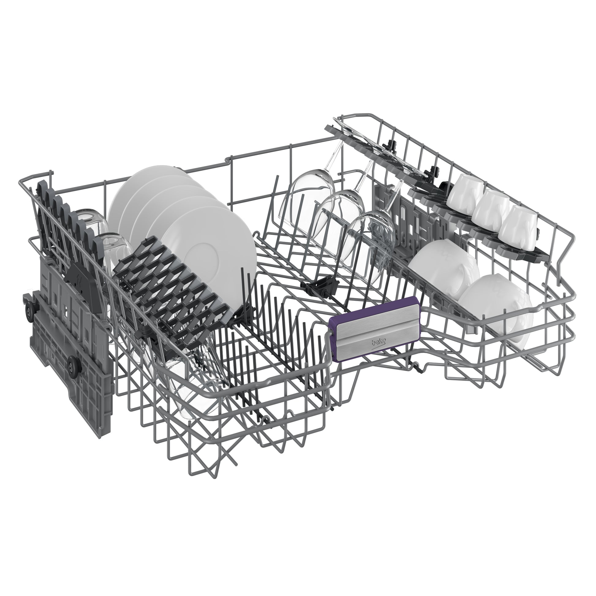 Beko Vollintegrierter Geschirrspüler BDIN28645CHC – 16 Massgedecke, 8 Programme, 42 dB, 60 cm – Weiss