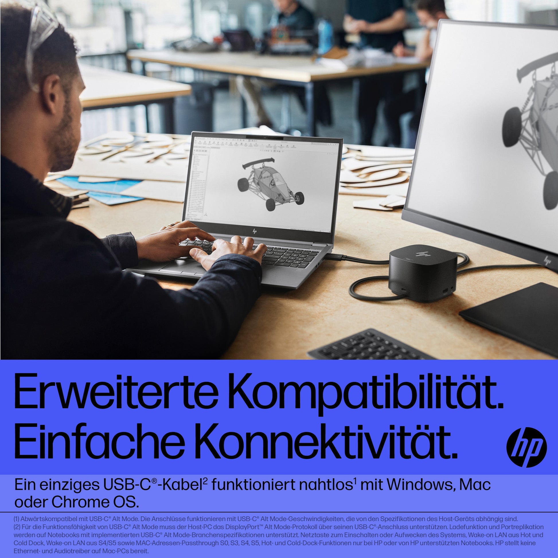 HP Thunderbolt 280W G4 Dockingstation – Thunderbolt 4, 2× DP, 1× HDMI, 4× USB-A, 1× USB-C