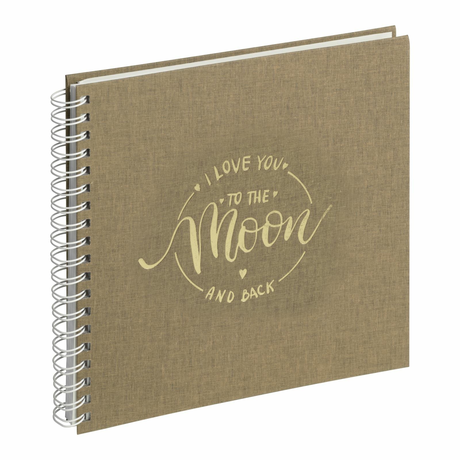 Pagna Fotoalbum Love – für 250 × 240 mm, hellbraun, mit Pergaminzwischenblättern, Stoff
