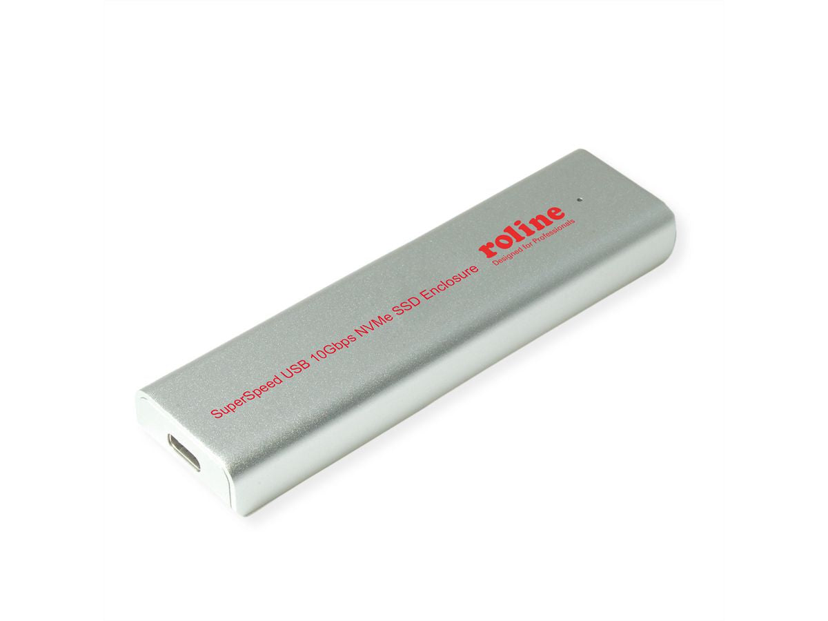 ROLINE 1-Bay Externes M.2 NVMe SSD-Gehäuse – für 2242/2260/2280 M.2 NVMe (PCIe)