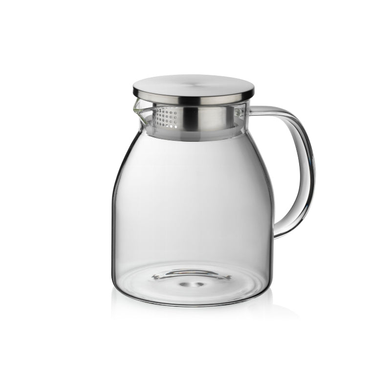 Kela Karaffe Luna – 1,2 l, Ø 12 cm, Borosilikatglas, transparent, mit Deckel, spülmaschinenfest