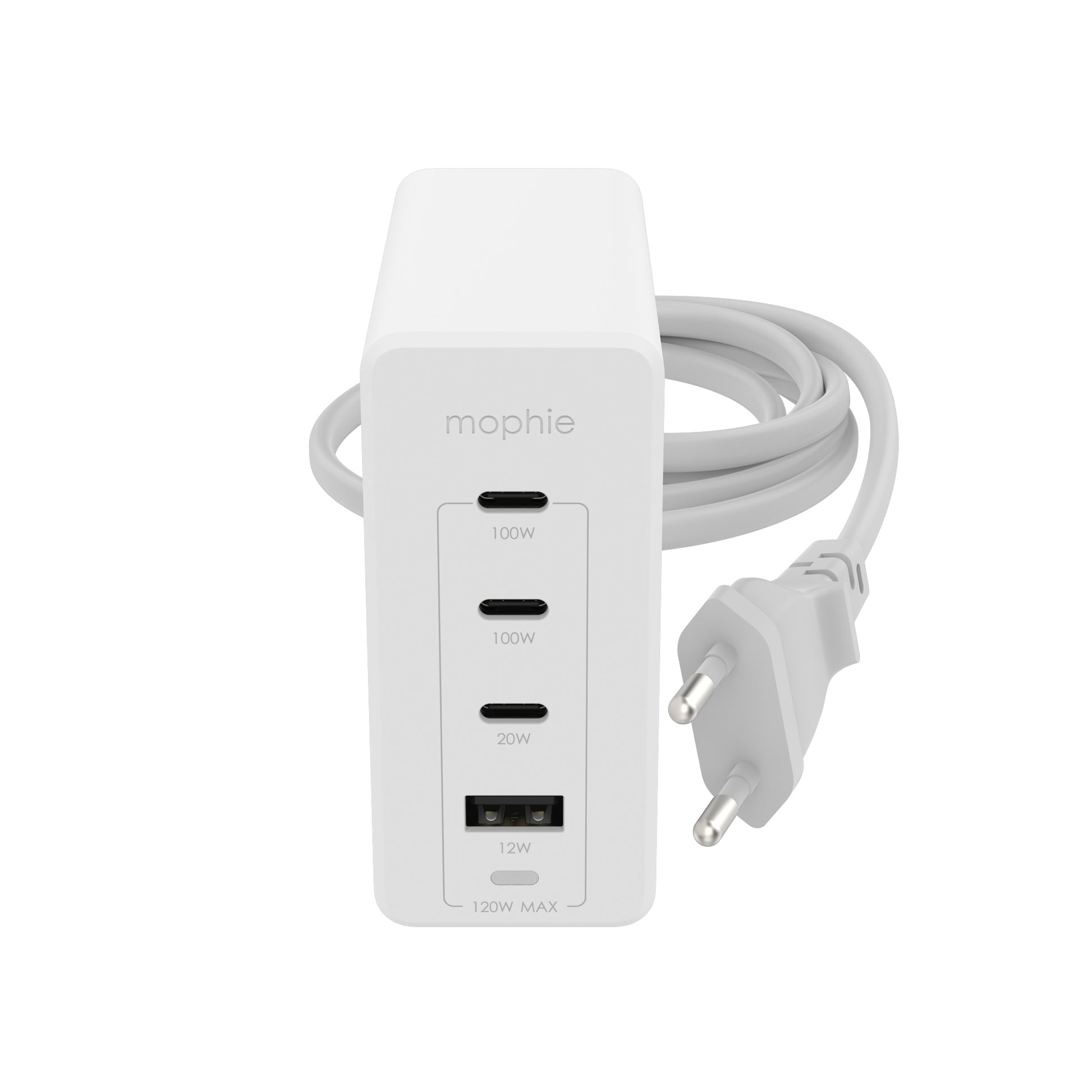 mophie Netzteil (EU) – 120 W, 2× USB-C, PD, GaN