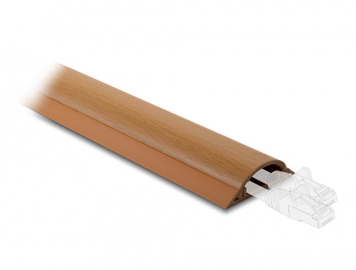 DeLOCK Wandkanal – 50 × 13 mm – 1 m – PVC – Braun, selbstklebend, 1 Stk.