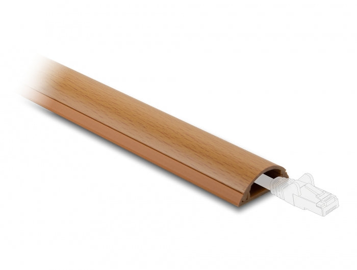 DeLOCK Kabelkanal 30 × 11 mm – 1 m – selbstklebend – braun – PVC