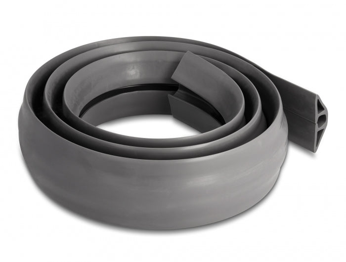 DeLOCK Wandkanal – 50×13 mm – 1,5 m – PVC – Grau, selbstklebend