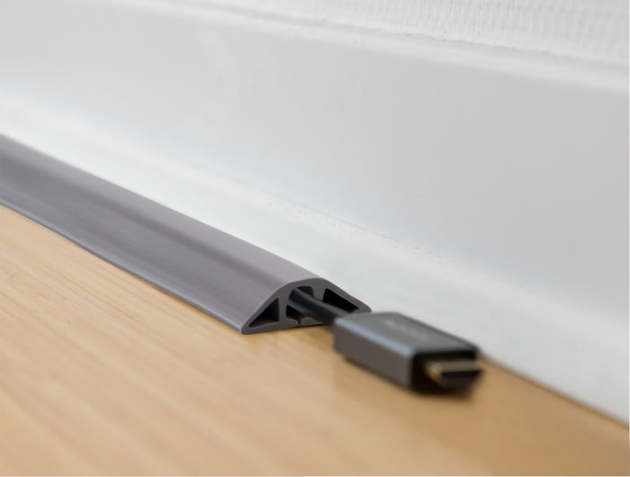 DeLOCK Wandkanal – 50×13 mm – 1,5 m – PVC – Grau, selbstklebend