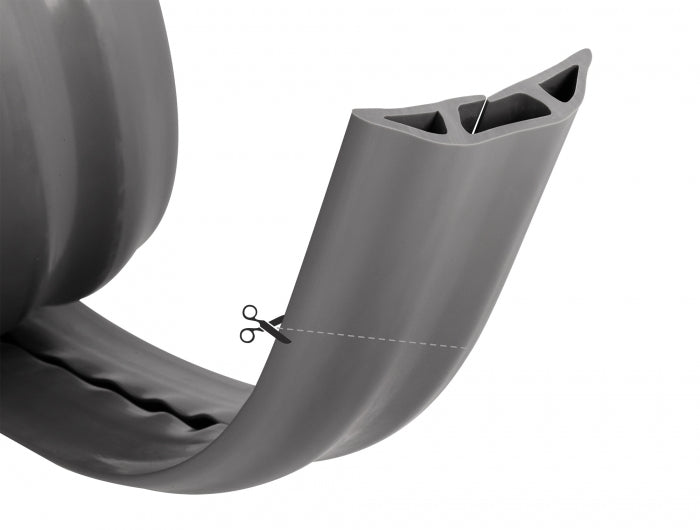 DeLOCK Kabelkanal, 1'500×70×13 mm, selbstklebend, PVC – grau
