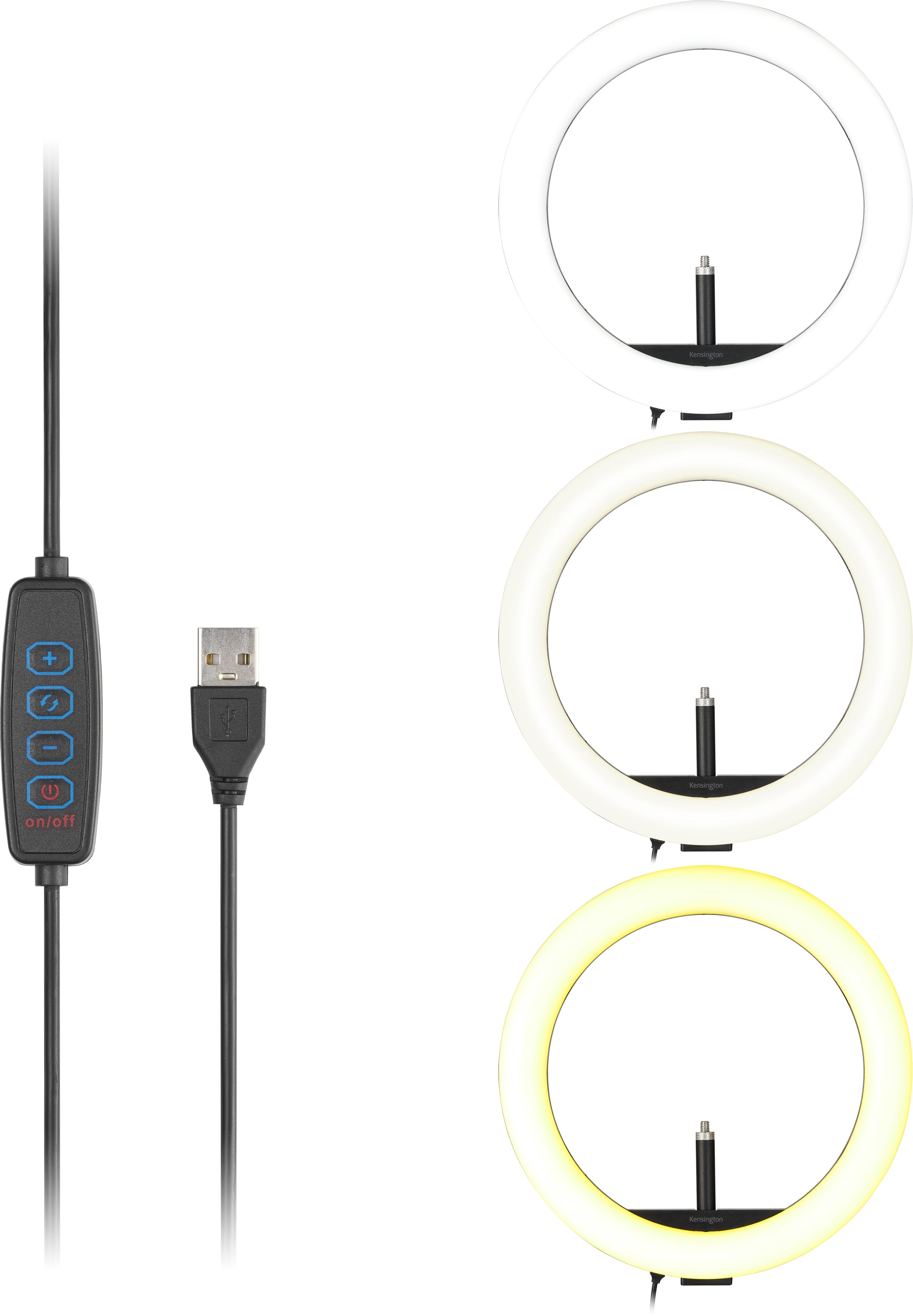 Kensington L1000 – Ringlicht mit Webcam-Halterung – Bi-Color, USB-A, für Kensington Ecosystem