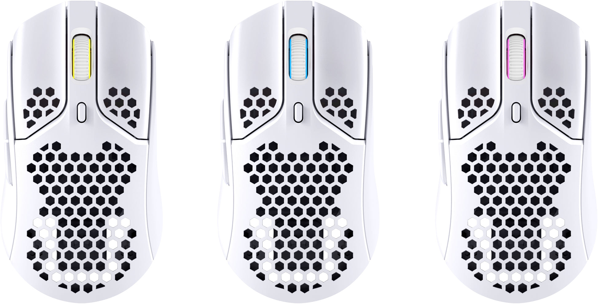 HyperX Pulsefire Haste – Gaming-Maus – Kabellos (2,4 GHz), 16000 DPI, beidhändig, Weiss