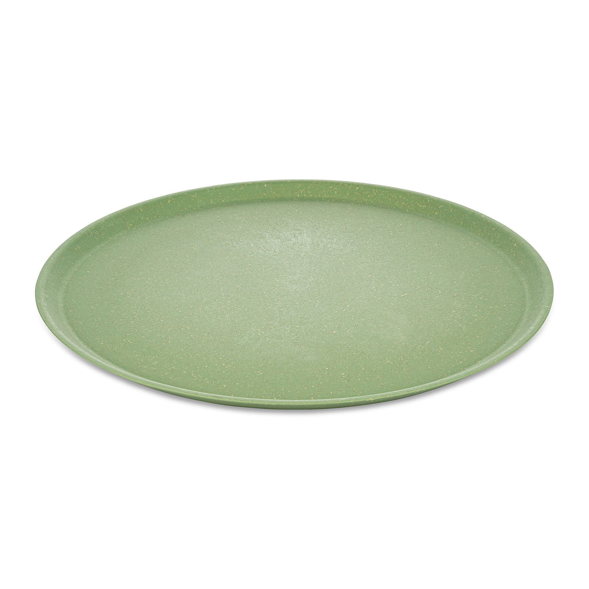 Koziol Teller Connect – 4er Set, Ø 25,5 cm, Kunststoff (biozirkulär), Grün, spülmaschinenfest, BPA-frei