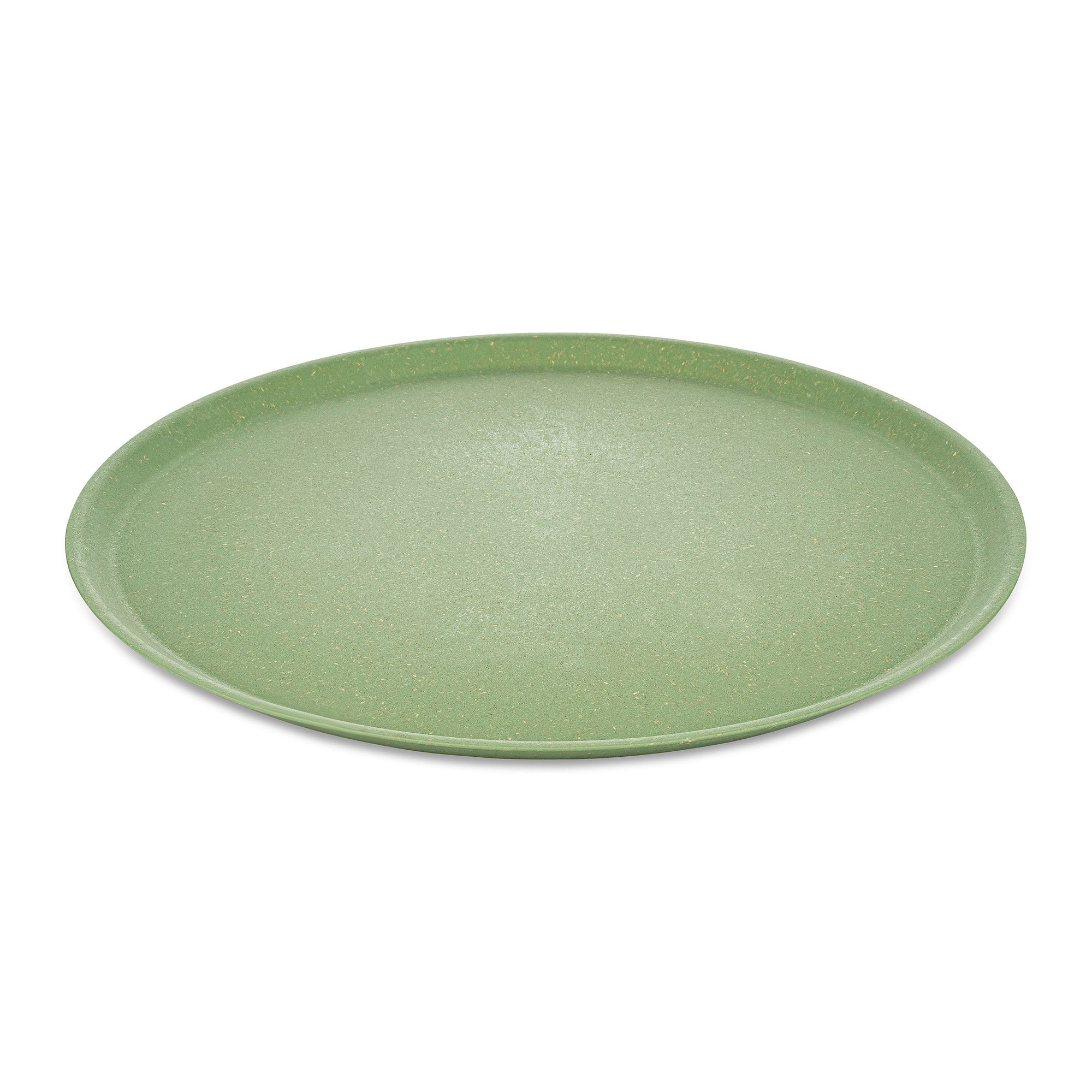 Koziol Teller Connect – 4er Set, Ø 25,5 cm, Kunststoff (biozirkulär), Grün, spülmaschinenfest, BPA-frei