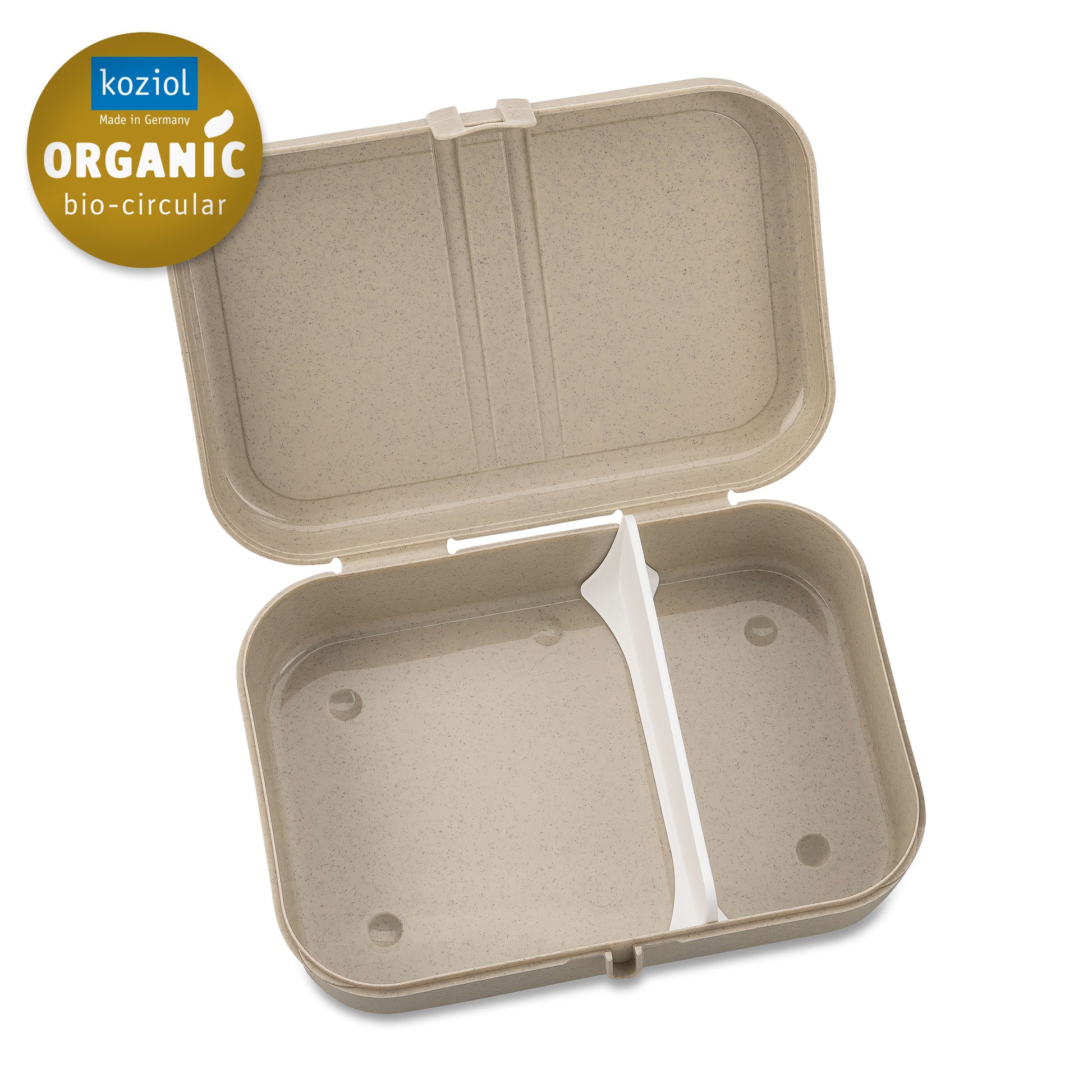 Koziol – Lunchbox 23,2 × 16,6 × 6,2 cm, Biokunststoff, sand
