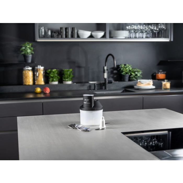 Bamix Stabmixer-Aufsatz Zerkleinerer SliceSy – für Stabmixer, Kunststoff, Schwarz