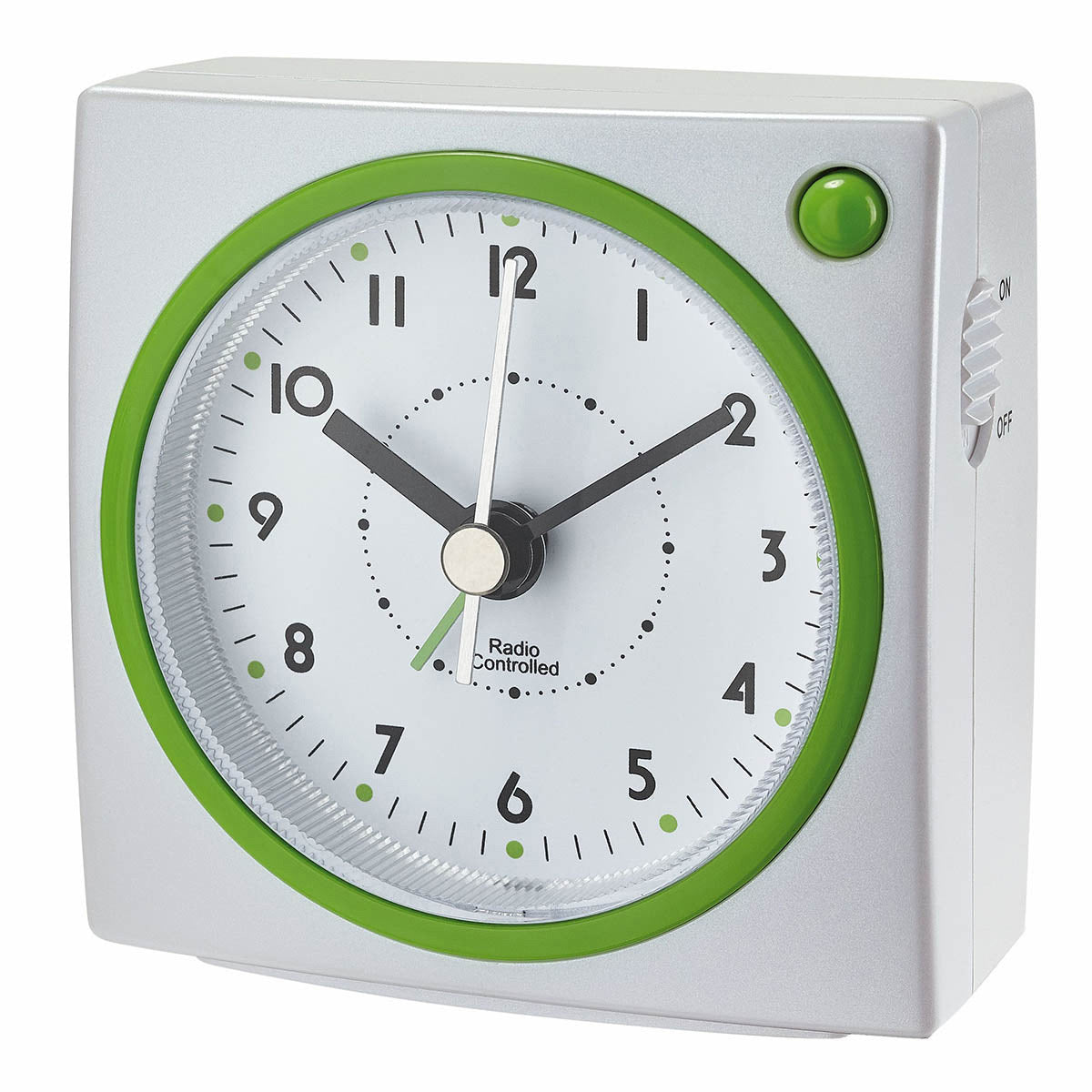 TFA-Dostmann TFA Dostmann Wecker – Analog, Funk, Schlummerfunktion, Hintergrundbeleuchtung, 7,7 × 7,8 × 4,3 cm, Weiss, Kunststoff