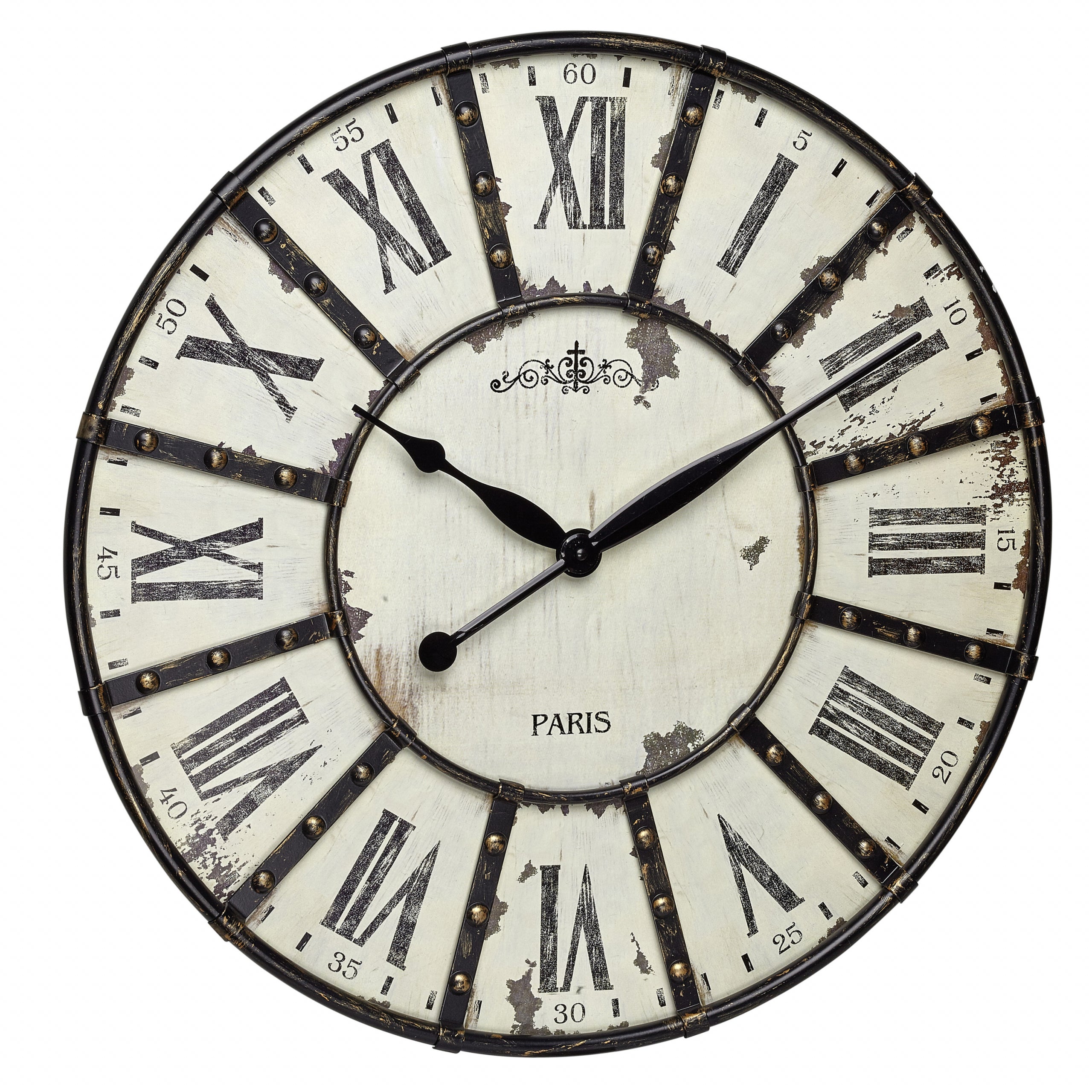 TFA-Dostmann TFA Dostmann Wanduhr – Analog, Ø 57 cm, schwarz, Holz