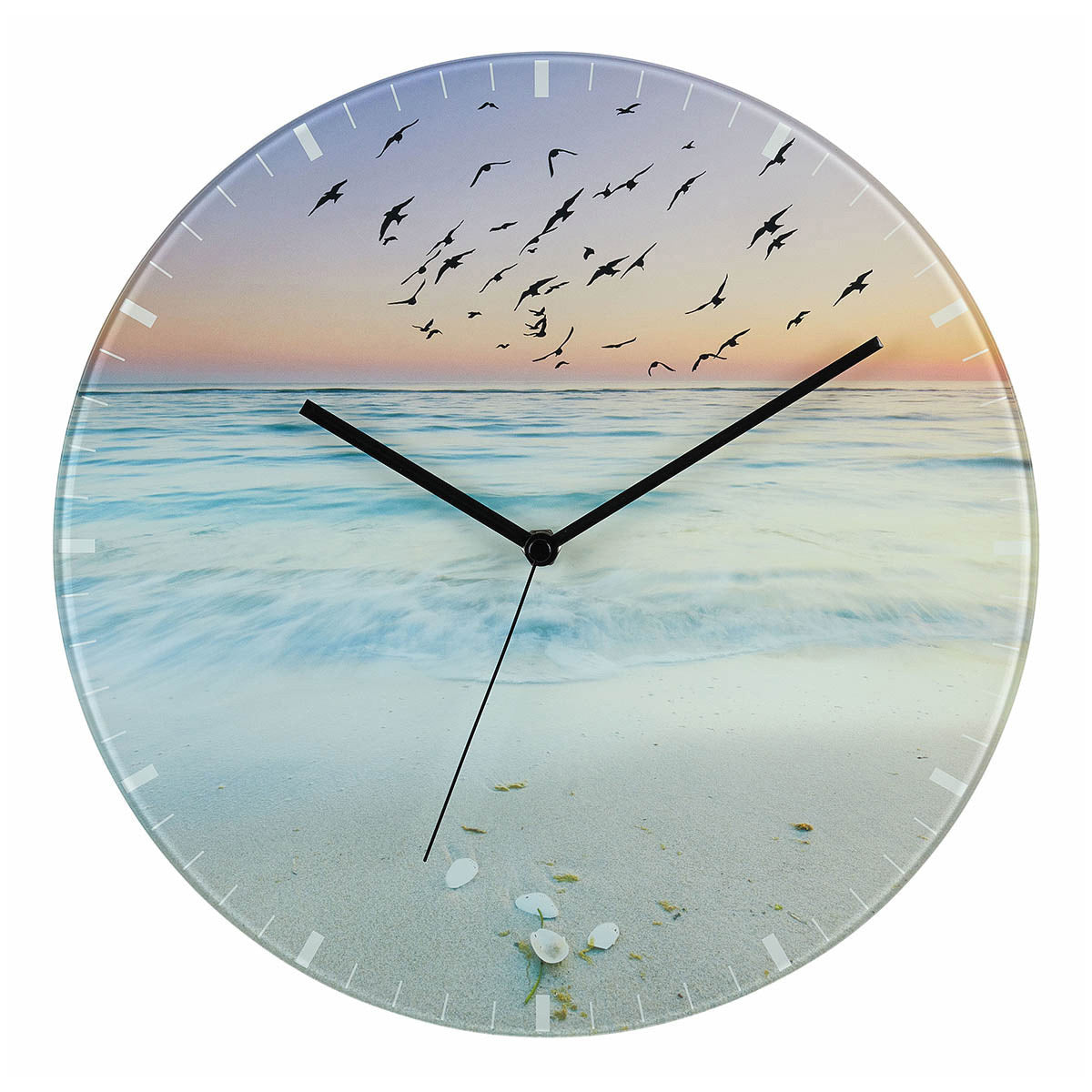 TFA-Dostmann TFA Dostmann Wanduhr – Analog, Ø 30 cm, Mehrfarbig, Glas